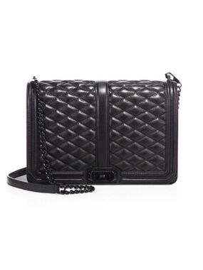 Rebecca Minkoff Quilted Jumbo Love Bag - ALL Black